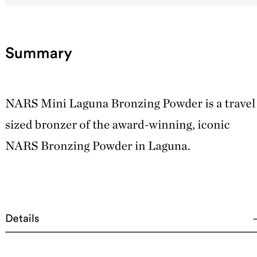 NEw NARS Mini Laguna Bronzing Powder
